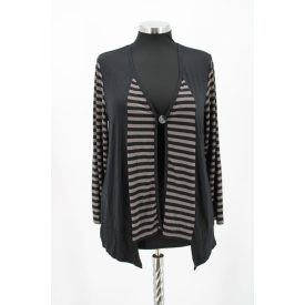 CSÍKOS HOSSZÚ UJJÚ  KARDIGÁN XL