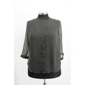 VERO MODA PÖTTYÖS ÁTTETSZŐ BLÚZ L