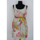 ZEBRA VIRÁGMINTÁS UJJATLAN RUHA XS/S