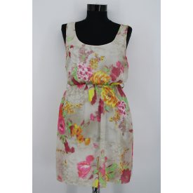 ZEBRA VIRÁGMINTÁS UJJATLAN RUHA XS/S