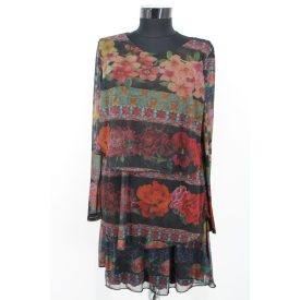 DESIGUAL HOSSZÚ UJJÚ MINTÁS RUHA M