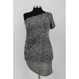 LEOPÁRD MINTÁS FÉLOLDALAS RUHA 44