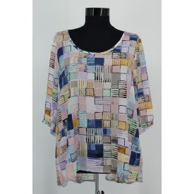 ALBA MODA MINTÁS HÁTUL FELVÁGOTT FELSŐ 36