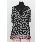 NO BOUNDARIES MINTÁS ÁTTETSZŐ TUNIKA L