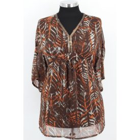 TCHIBO MINTÁS ÁTTETSZŐ FELSŐ XL