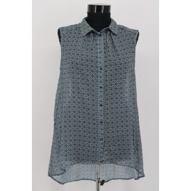 H&M HÁTUL HOSSZÍTOTT, UJJATLAN, LENGE BLÚZ 38