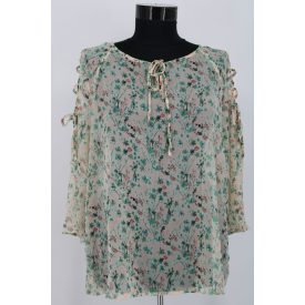 GINA ÁTTETSZŐ, LENGE, NYITOTT VÁLLÚ BLÚZ 38