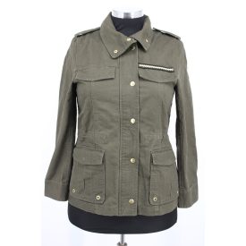 VÁSZON JELLEGŰ, CIPZÁROS KABÁT L