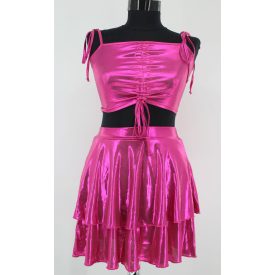 SHEIN FÉNYES FELSŐ SZOKNYA SZETT XS