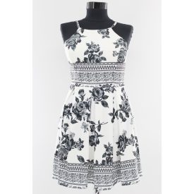 OLDALT CIPZÁROS MINTÁS RUHA S