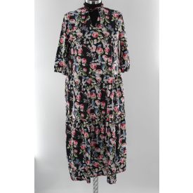 VIRÁGOS 3/4-ES UJJÚ RUHA L