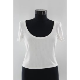 ZARA BORDÁZOTT CROP FELSŐ S