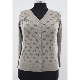 M & V VÉKONY KÖTÖTT PULÓVER STRASSZOKKAL L