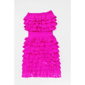 KISLÁNY PÁNT NÉLKÜLI FODROS RUHA 8-10 ÉVES