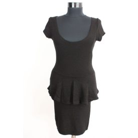 FODROS DEREKÚ RÖVID UJJÚ RUHA XS