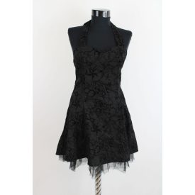 H&R TÜLL BETÉTES NYAKBAN MEGKÖTHETŐ RUHA S